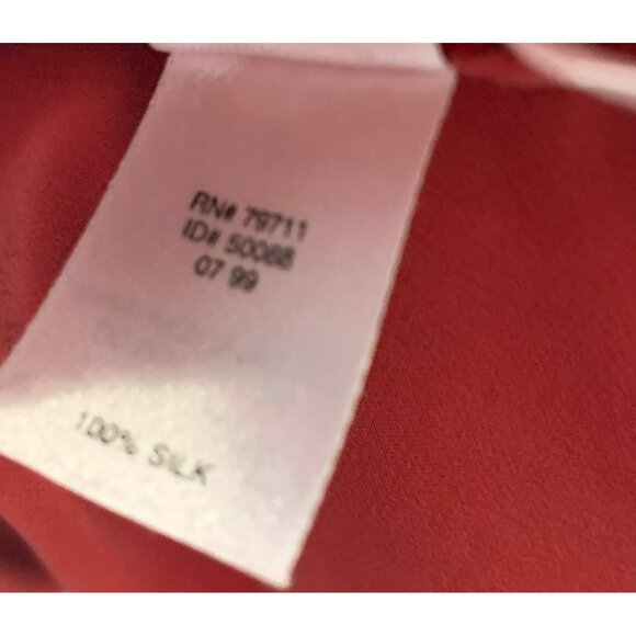 VTG Victoria's Secret SILK Y2K 90s Red Satin Cowl Slip Dress Open Tie Back S - Picture 7 of 10